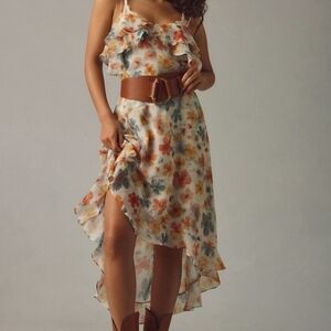 Anthropologie Sleeveless Asymmetric Midi Dress